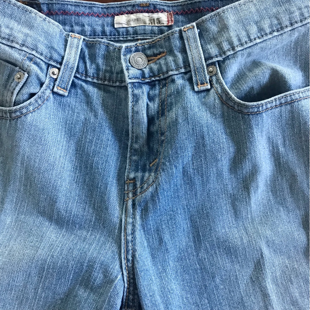 Women's Levi’s 515‎ Blue Jean Cuffed Crops Capris - Picture 6 of 10